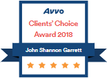 Avvo Clients' Choice Award 2018 for John Shannon Garrett
